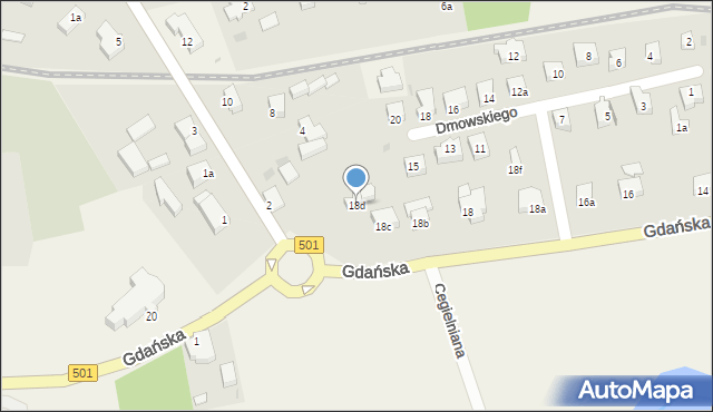 Stegna, Gdańska, 18d, mapa Stegna