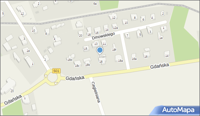 Stegna, Gdańska, 18e, mapa Stegna