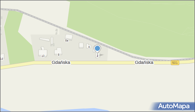 Stegna, Gdańska, 4, mapa Stegna