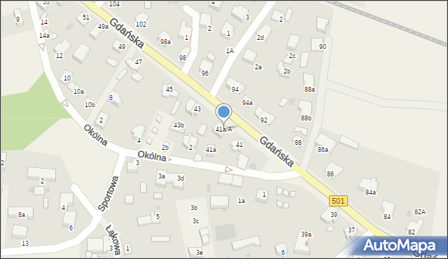 Stegna, Gdańska, 41a/A, mapa Stegna