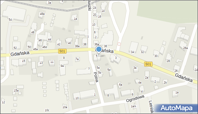 Stegna, Gdańska, 5c, mapa Stegna