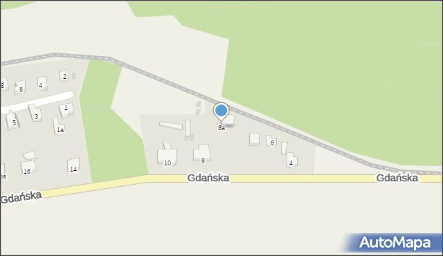 Stegna, Gdańska, 8a, mapa Stegna