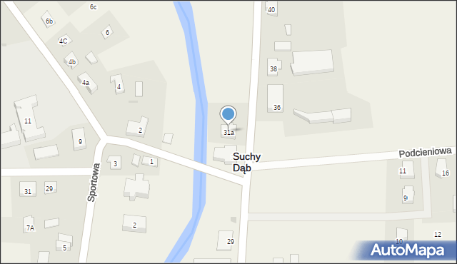 Suchy Dąb, Gdańska, 31a, mapa Suchy Dąb