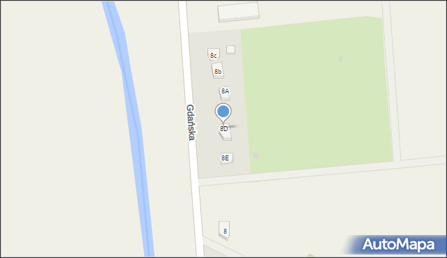 Suchy Dąb, Gdańska, 8D, mapa Suchy Dąb