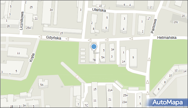 Świdnica, Gdyńska, 7A, mapa Świdnicy