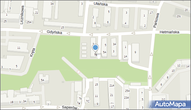 Świdnica, Gdyńska, 7B, mapa Świdnicy