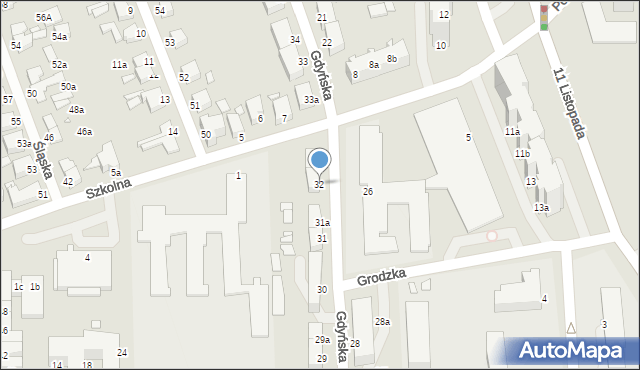 Świnoujście, Gdyńska, 32, mapa Świnoujście
