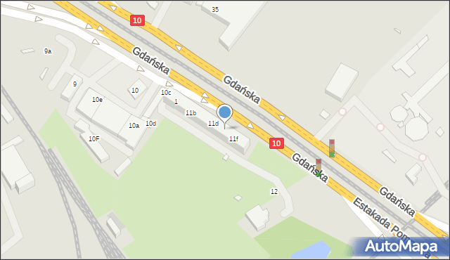 Szczecin, Gdańska, 11e, mapa Szczecina