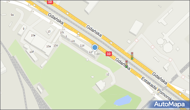 Szczecin, Gdańska, 11g, mapa Szczecina