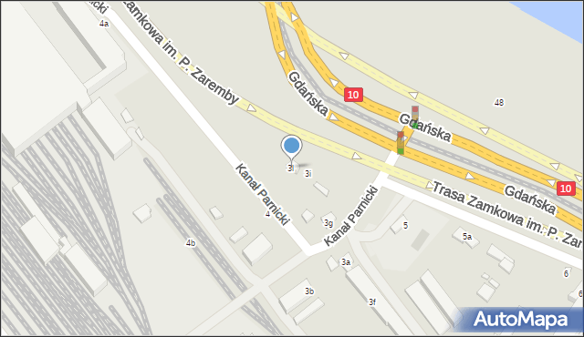 Szczecin, Gdańska, 3l, mapa Szczecina