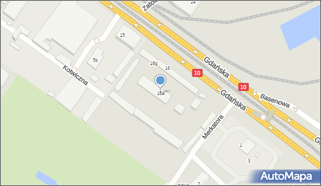 Szczecin, Gdańska, 16a, mapa Szczecina