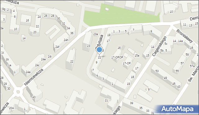 Szczecin, Gdyńska, 11, mapa Szczecina