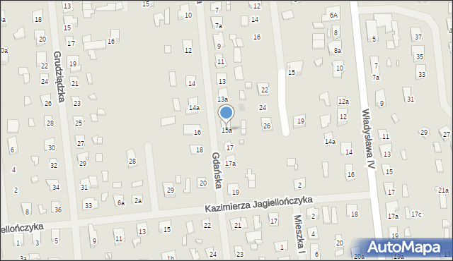 Szczytno, Gdańska, 15a, mapa Szczytno