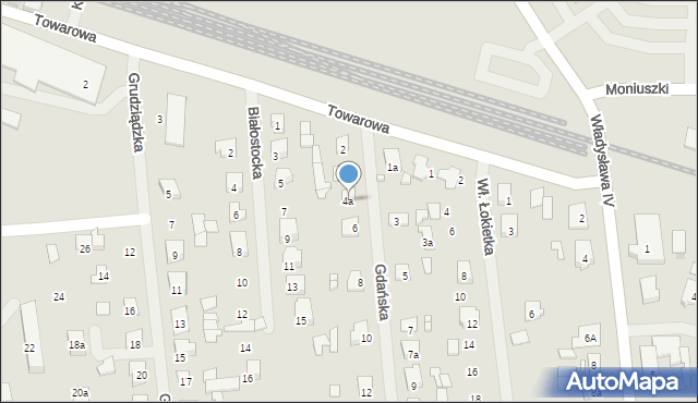 Szczytno, Gdańska, 4a, mapa Szczytno