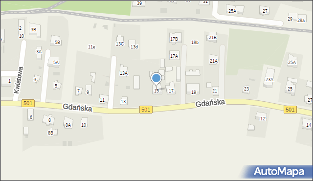 Sztutowo, Gdańska, 15, mapa Sztutowo