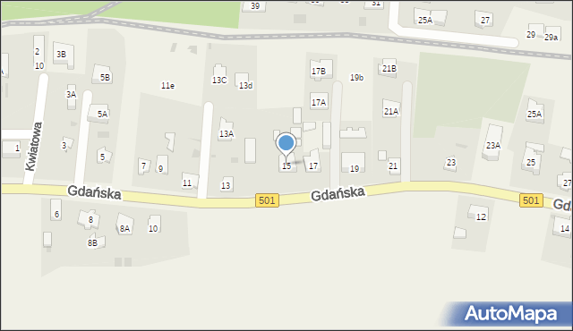 Sztutowo, Gdańska, 15, mapa Sztutowo