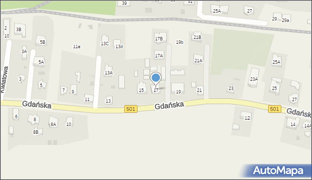 Sztutowo, Gdańska, 17, mapa Sztutowo