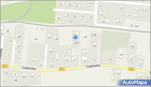 Sztutowo, Gdańska, 17A, mapa Sztutowo