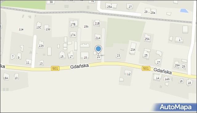 Sztutowo, Gdańska, 21, mapa Sztutowo