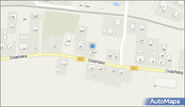 Sztutowo, Gdańska, 27, mapa Sztutowo