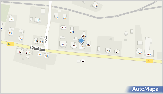 Sztutowo, Gdańska, 37, mapa Sztutowo