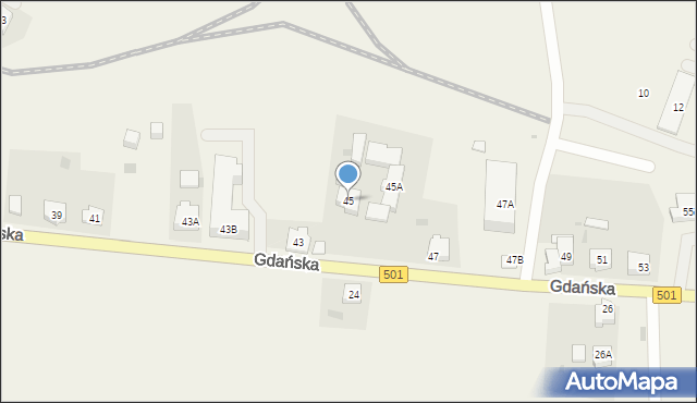 Sztutowo, Gdańska, 45, mapa Sztutowo