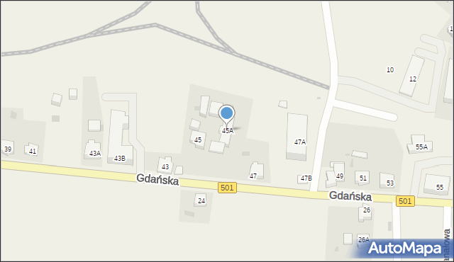 Sztutowo, Gdańska, 45A, mapa Sztutowo