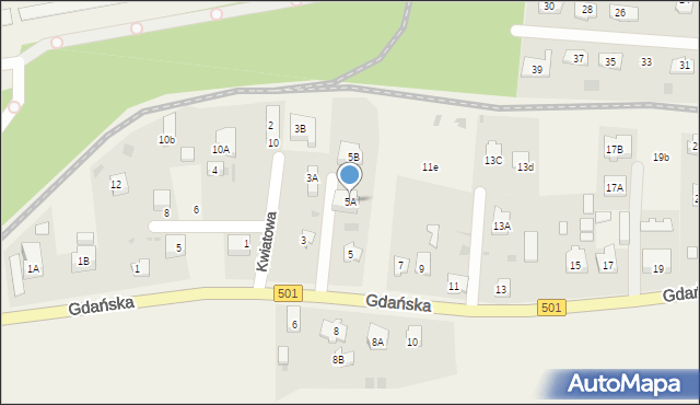 Sztutowo, Gdańska, 5A, mapa Sztutowo