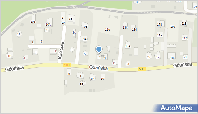 Sztutowo, Gdańska, 7, mapa Sztutowo