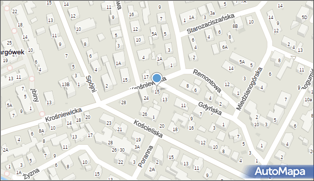 Warszawa, Gdyńska, 15, mapa Warszawy