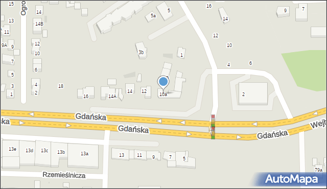 Wejherowo, Gdańska, 10a, mapa Wejherowo