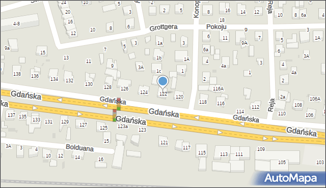 Wejherowo, Gdańska, 122, mapa Wejherowo
