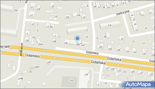 Wejherowo, Gdańska, 144, mapa Wejherowo