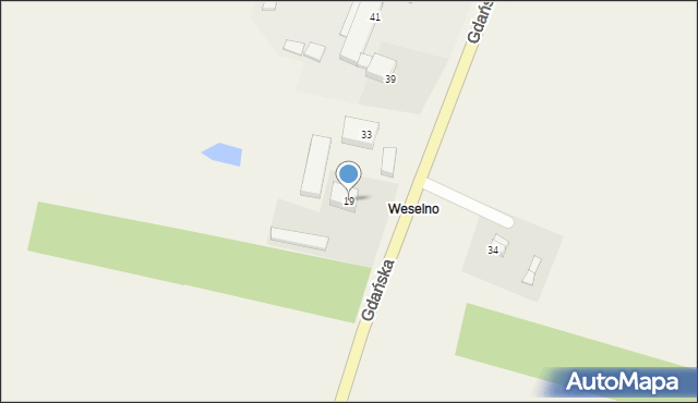 Weselno, Gdańska, 19, mapa Weselno