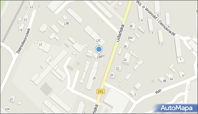 Więcbork, Gdańska, 13A, mapa Więcbork