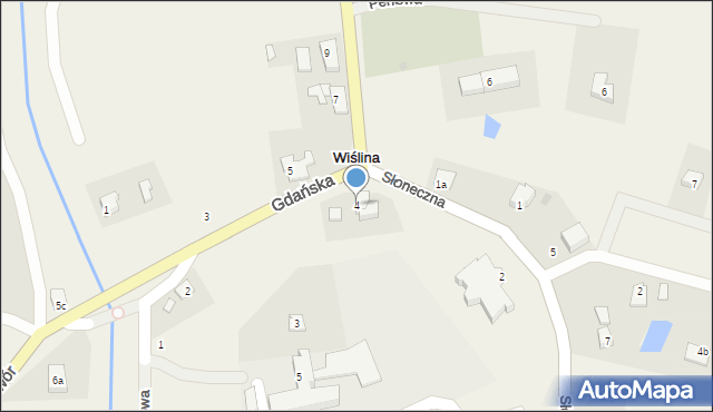 Wiślina, Gdańska, 4, mapa Wiślina