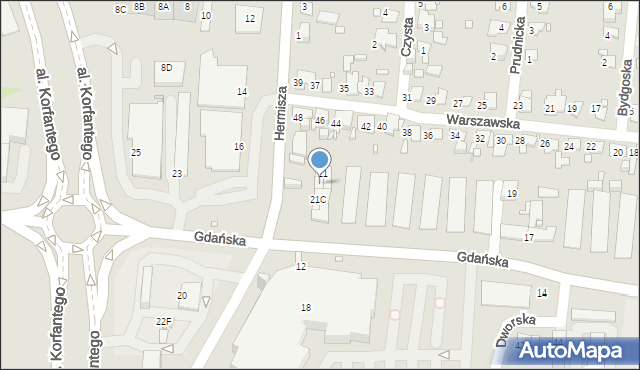 Zabrze, Gdańska, 21B, mapa Zabrza