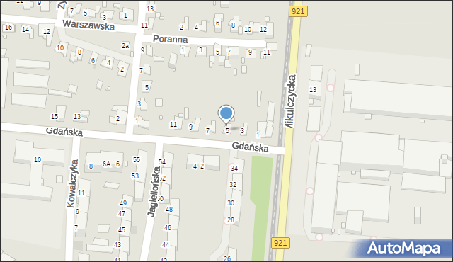 Zabrze, Gdańska, 5, mapa Zabrza