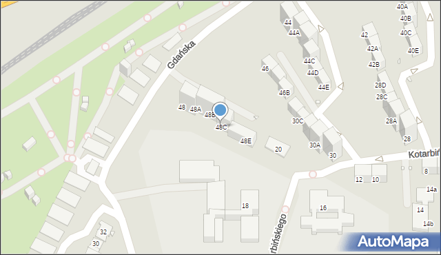Zabrze, Gdańska, 48C, mapa Zabrza