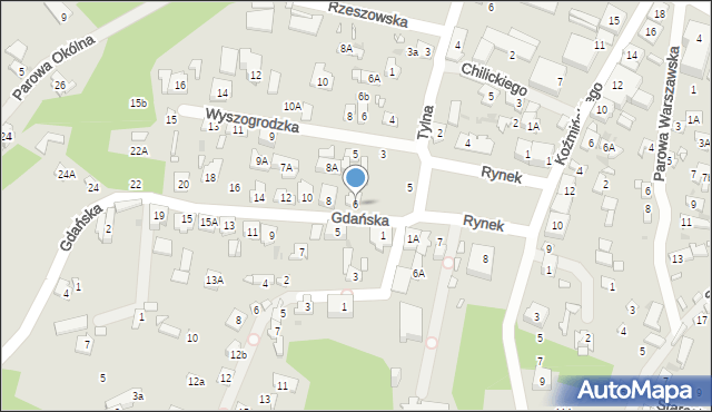 Zakroczym, Gdańska, 6, mapa Zakroczym