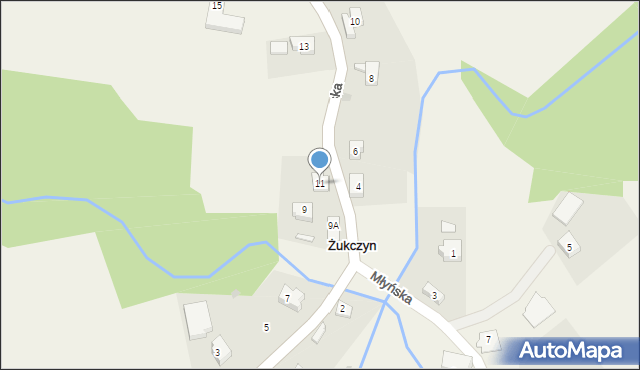 Żukczyn, Gdańska, 11, mapa Żukczyn