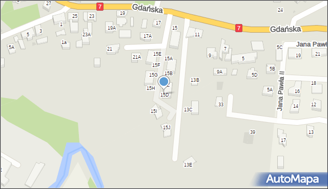 Żukowo, Gdańska, 15D, mapa Żukowo