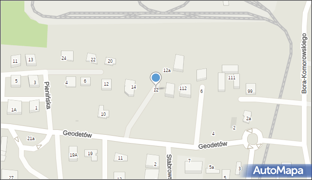 Bydgoszcz, Geodetów, 12, mapa Bydgoszczy