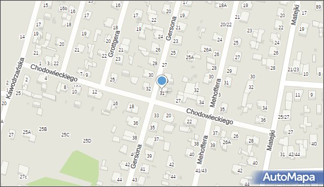 Częstochowa, Gersona Wojciecha, 31, mapa Częstochowy
