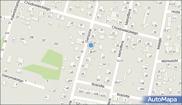 Częstochowa, Gersona Wojciecha, 39, mapa Częstochowy