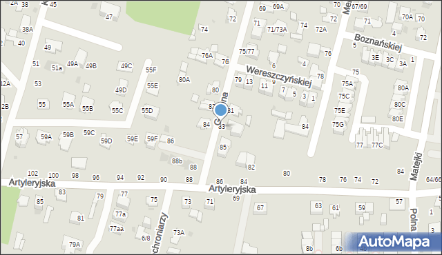 Częstochowa, Gersona Wojciecha, 83, mapa Częstochowy