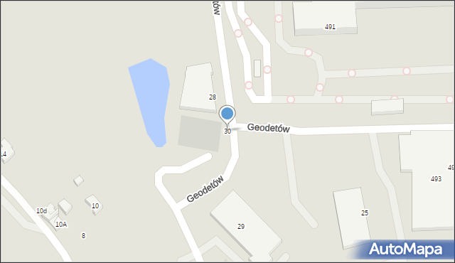 Gdańsk, Geodetów, 30, mapa Gdańska