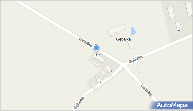 Gębałka, Gębałka, 8, mapa Gębałka