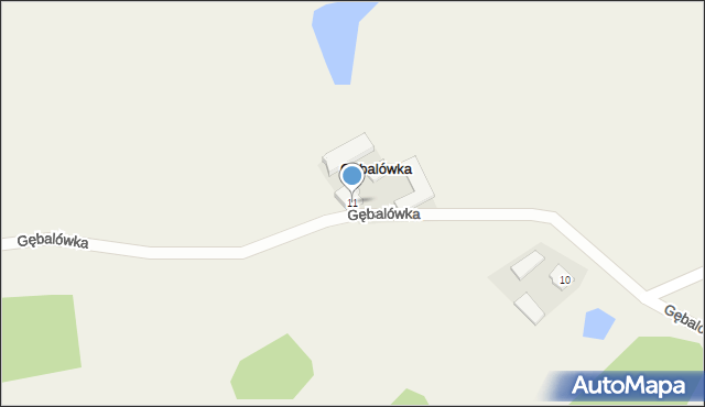 Gębalówka, Gębalówka, 11, mapa Gębalówka