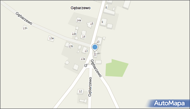 Gębarzewo, Gębarzewo, 11, mapa Gębarzewo